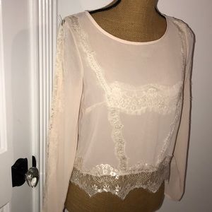 H&M blush pink blouse 6